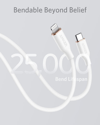 Anker 641 USB-C to Lightning Cable (Flow, 3 ft Silicone)